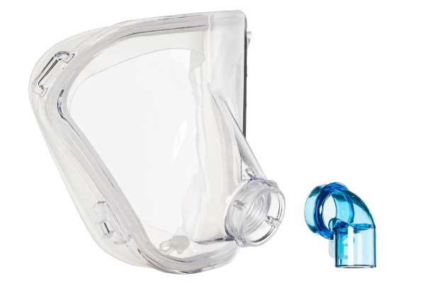 Pulmodyne NIV FFM Solunum tam yüz maskesi değiştirilebilir dirsek